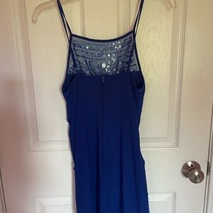 Blue gemstone cocktail dress